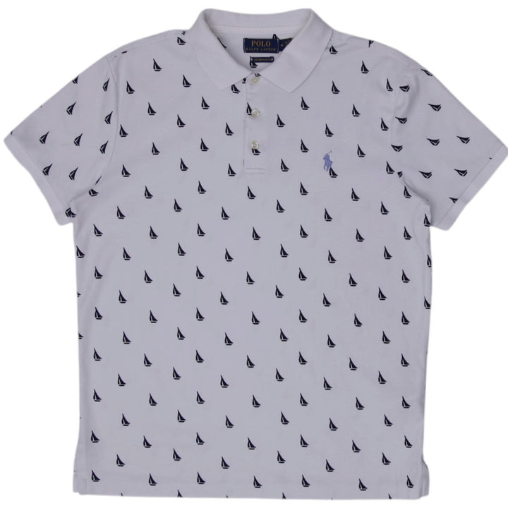Ralph Lauren Polo Sailboat Print Short Sleeve Shirt Size M | Migration_T-Shirts | Fashion Rerun
