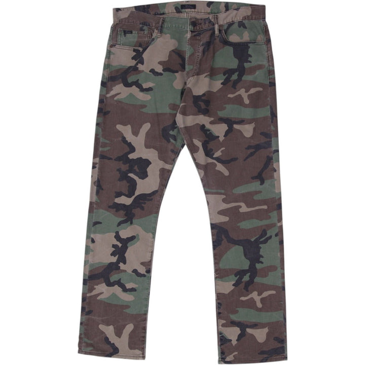 Mens Polo Ralph Lauren Camo Button Fly The Varick Slim Straight Jeans | Migration_Jeans | Fashion Rerun