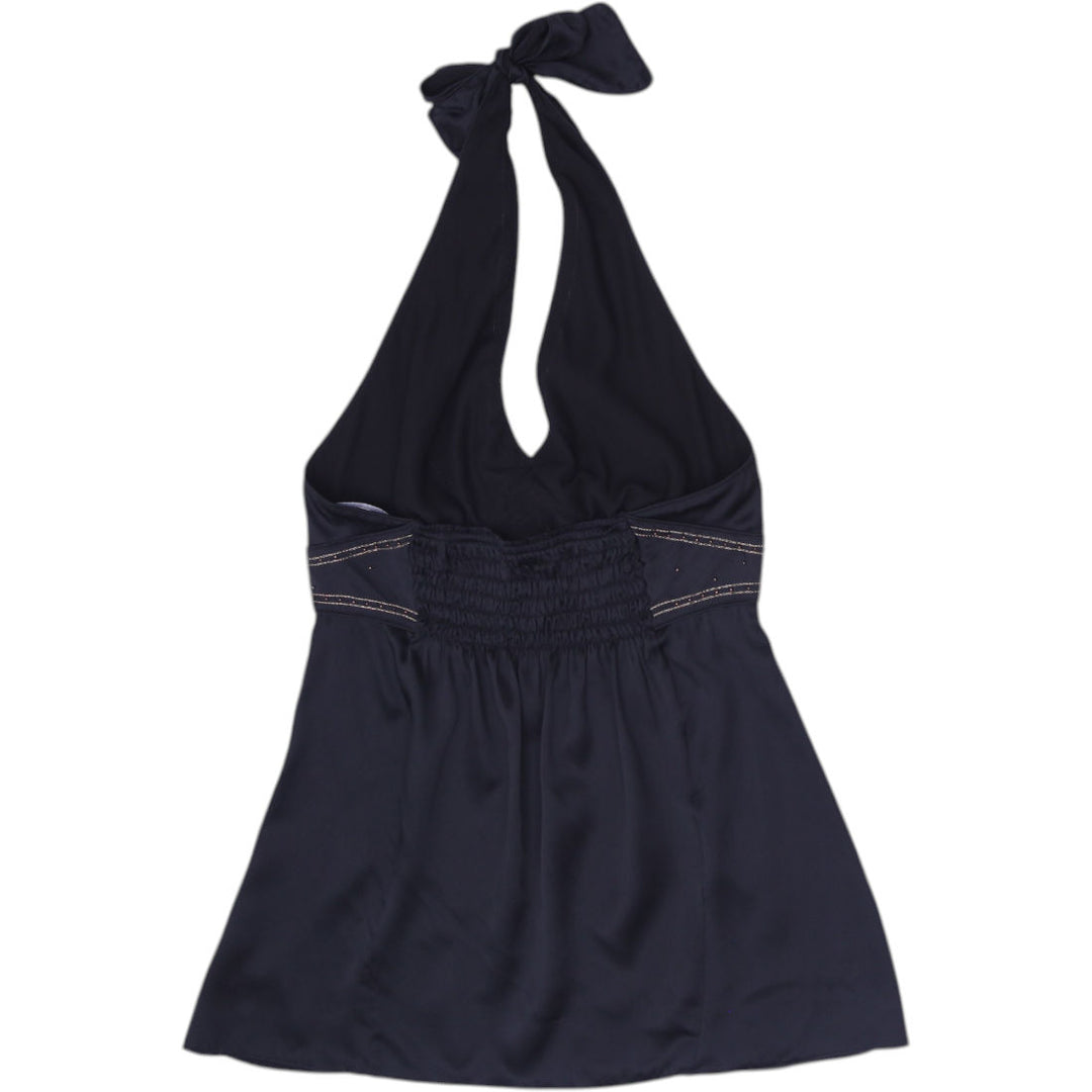 Y2K Ladies The Limited Halter Top Black Beaded Detail
