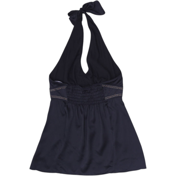 Y2K Ladies The Limited Halter Top Black Beaded Detail