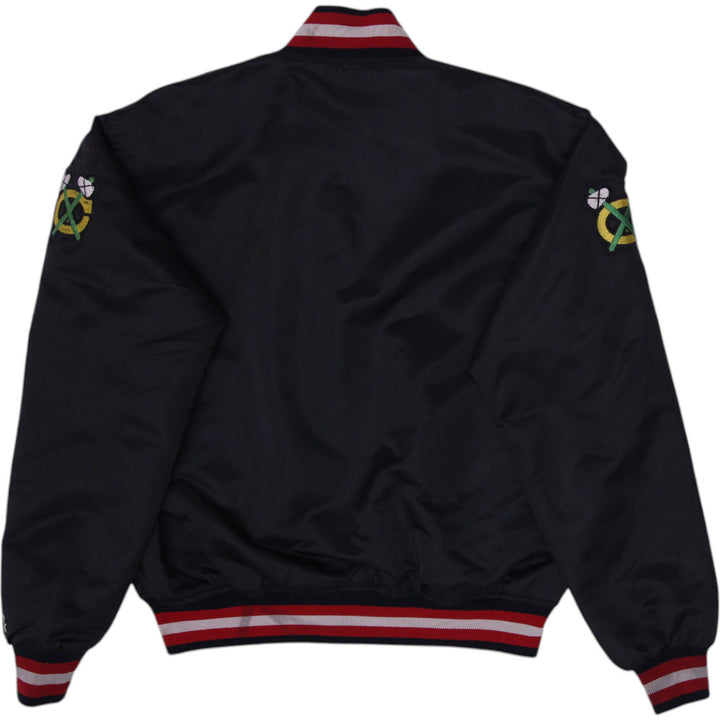 Vintage 1980s Chicago Blackhawks Starter Satin Varsity Jacket Size L