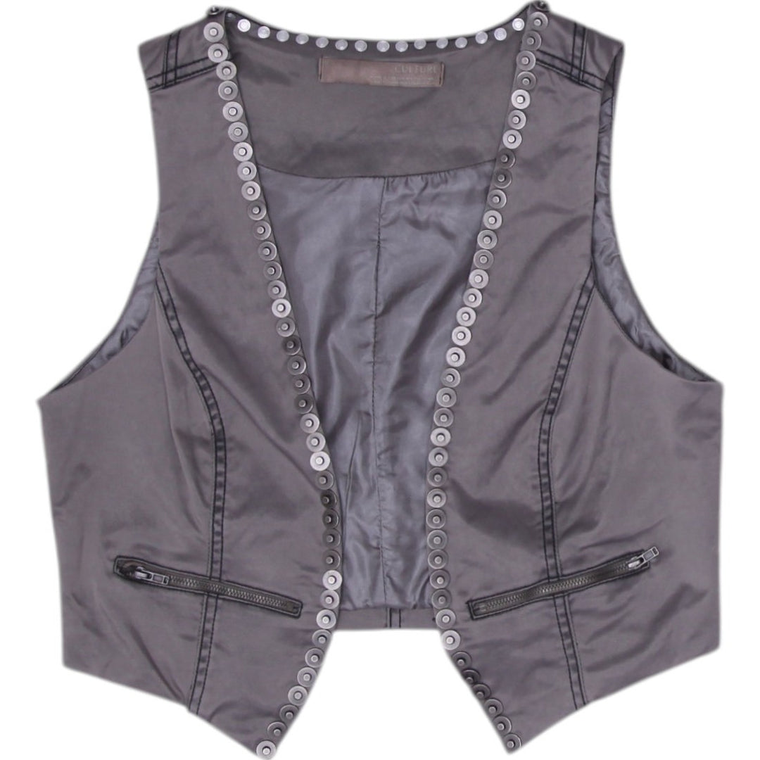 Y2K Snap-Front Vest Size M | Migration_Y2K Tops | Fashion Rerun