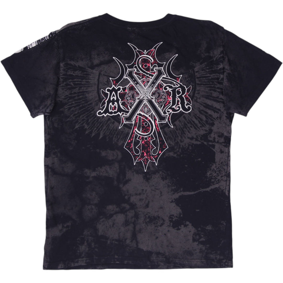 Y2K Mens Xzavier Endless Struggle Winged Skulls Graphic T-Shirt Size L