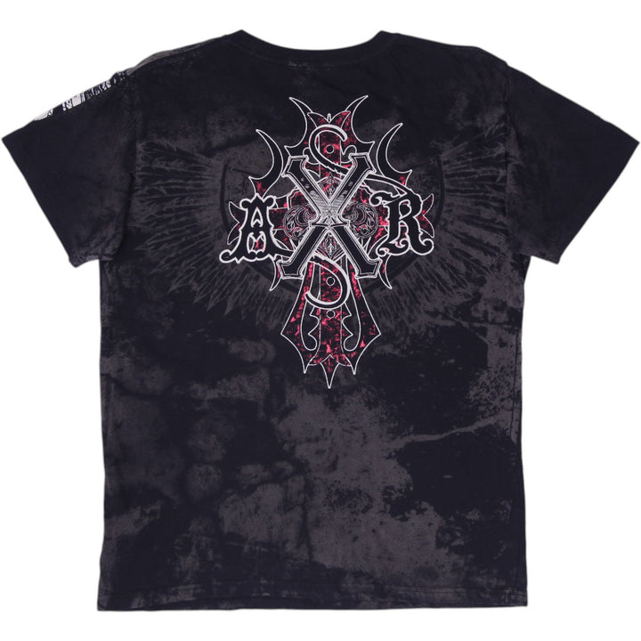Y2K Mens Xzavier Endless Struggle Winged Skulls Graphic T-Shirt Size L