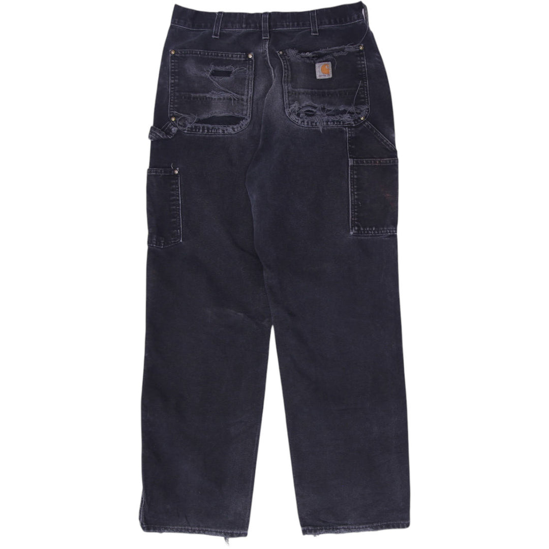 Mens Carhartt B01 BLK Dungaree Fit Double Knee Pants Size 32x32