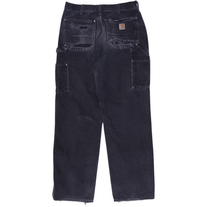 Mens Carhartt B01 BLK Dungaree Fit Double Knee Pants Size 32x32