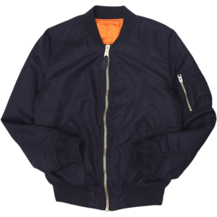 Vintage Mens Alpha Industries MA-1 Bomber Jacket Black Orange Reversible S | Migration_Jackets | Fashion Rerun