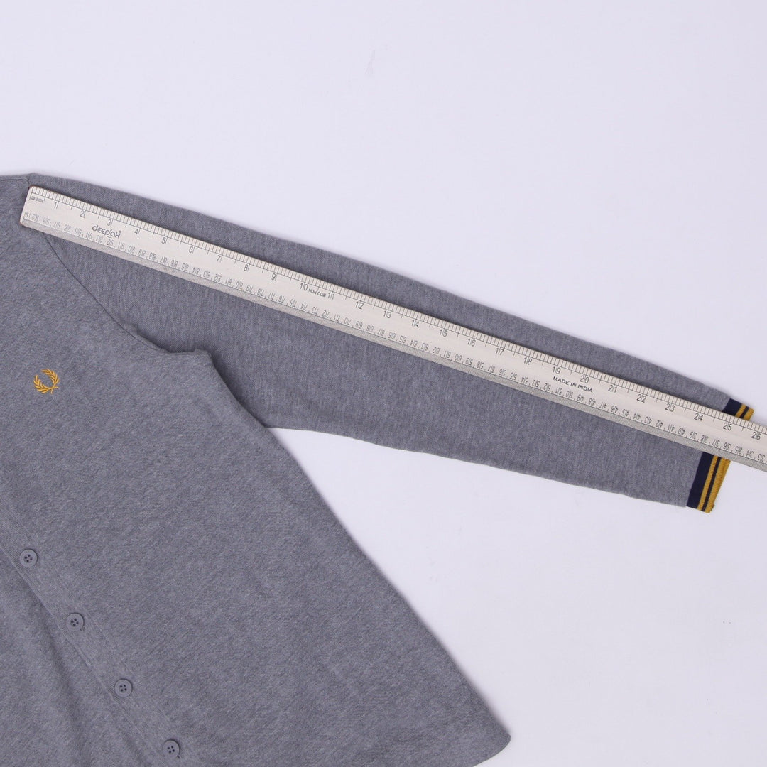 Mens Fred Perry Twin Tipped Knit V-Neck Cardigan Size M