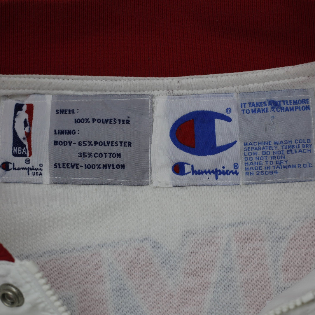 Vintage Champion NBA Philadelphia 76ERS Warm Up Jacket Size LARGE | Migration_Jackets - Back View | Fashion Rerun