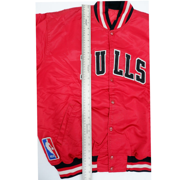 Vintage 80s Starter NBA CHICAGO BULLS Nylon Button-Down XL Jacket
