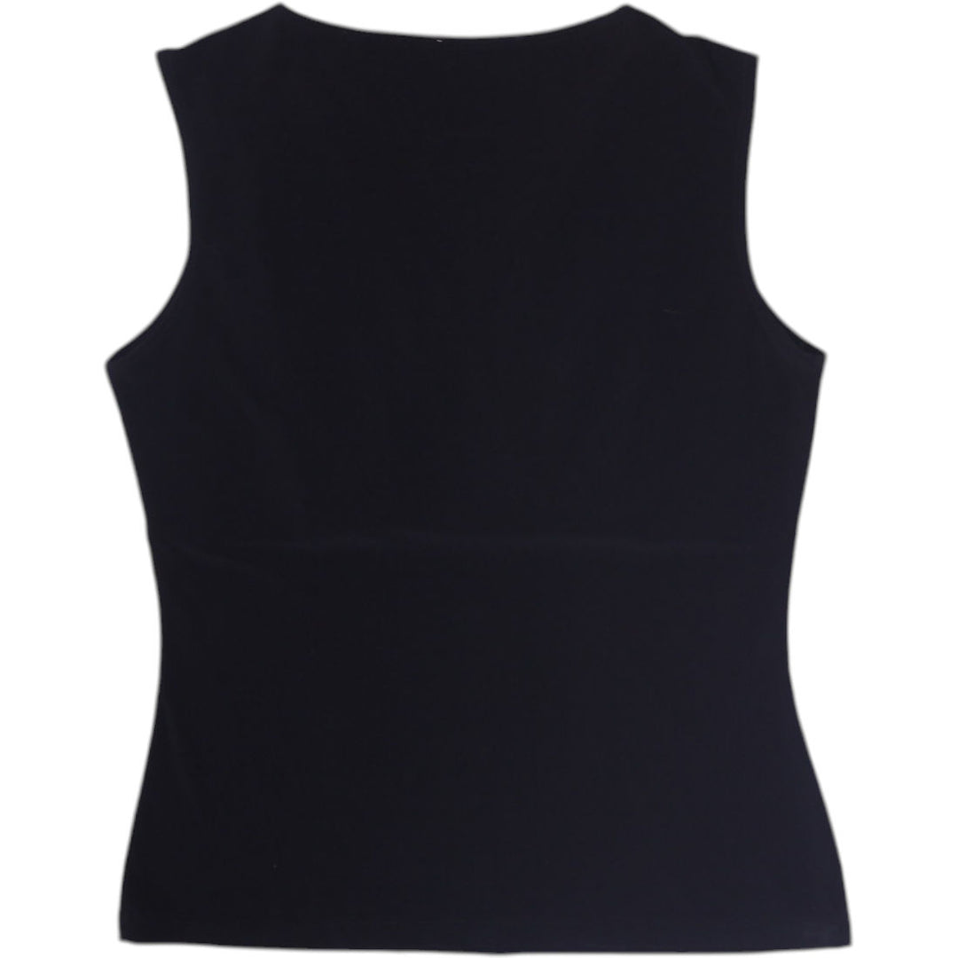 Y2K Ladies Vohl Petite Sleeveless Top Black Pink