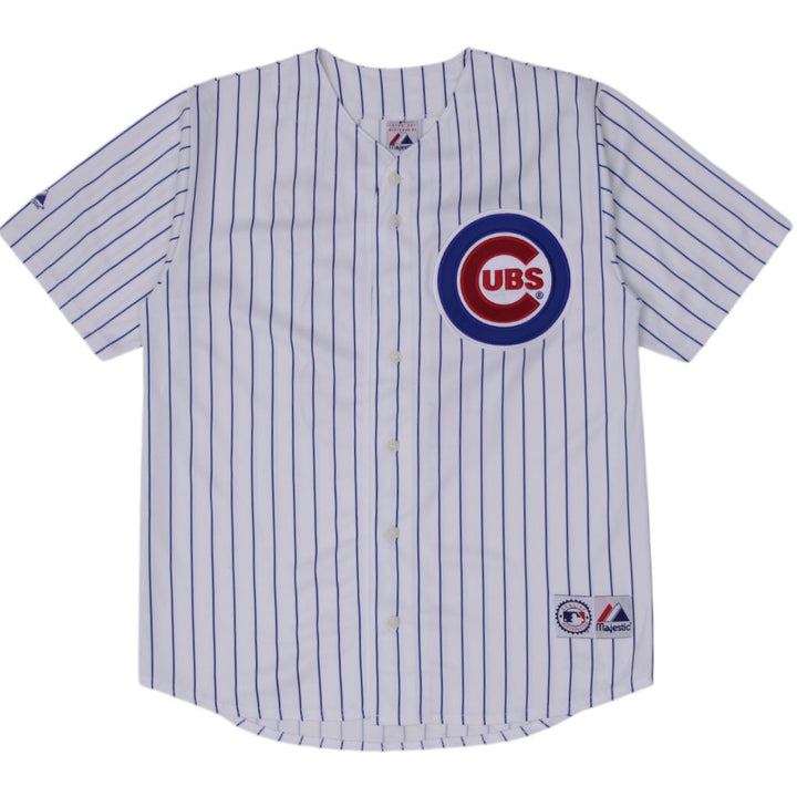Vintage Majestic White Pinstripe Majestic Chicago Cubs MLB Baseball Jersey L | Migration_Jerseys | Fashion Rerun