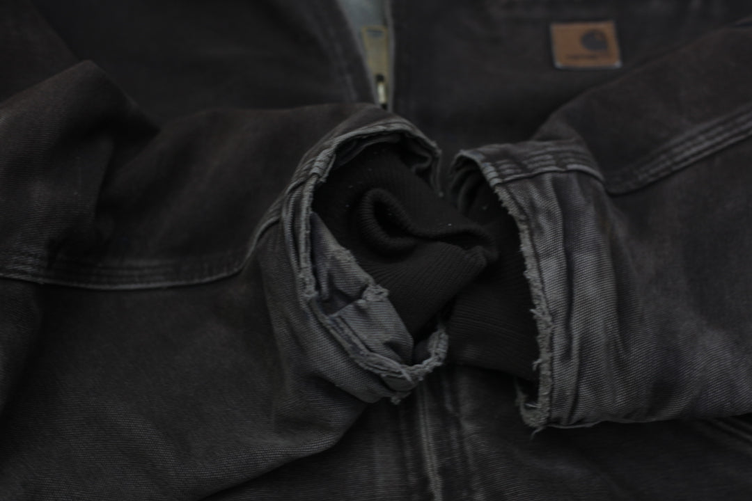 Mens Carhartt J141 DKB Sherpa Fleece Lined Workwear Hooded Jacket