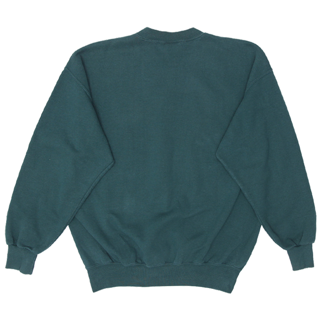 Vintage Nutmeg Mills Miami Hurricanes Embroidered Crewneck Sweatshirt Made in USA - Fashion Rerun Vintage Migration_Sweaters