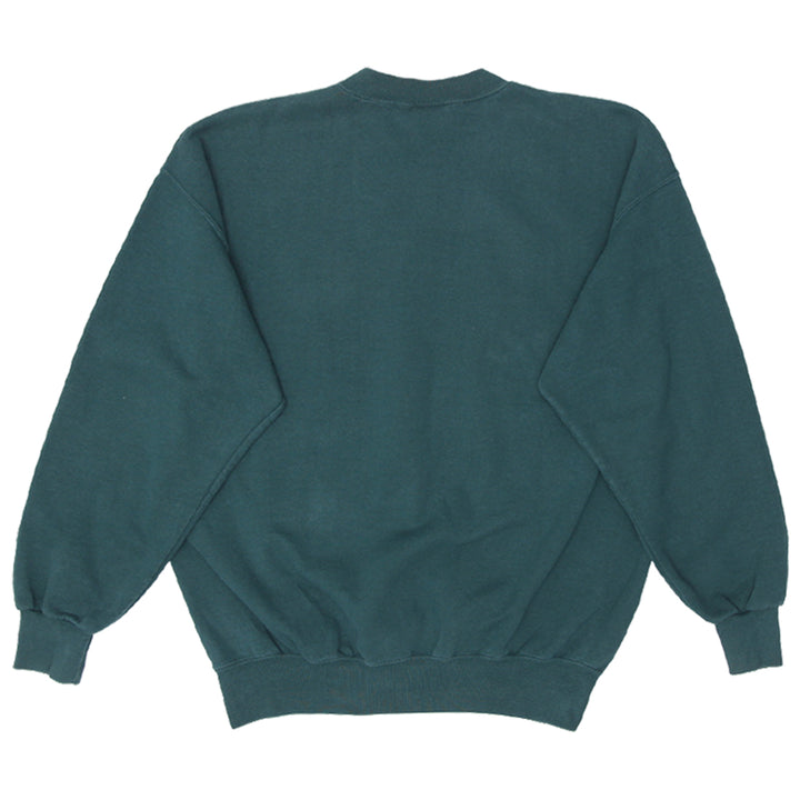 Vintage Nutmeg Mills Miami Hurricanes Embroidered Crewneck Sweatshirt Made in USA - Fashion Rerun Vintage Migration_Sweaters