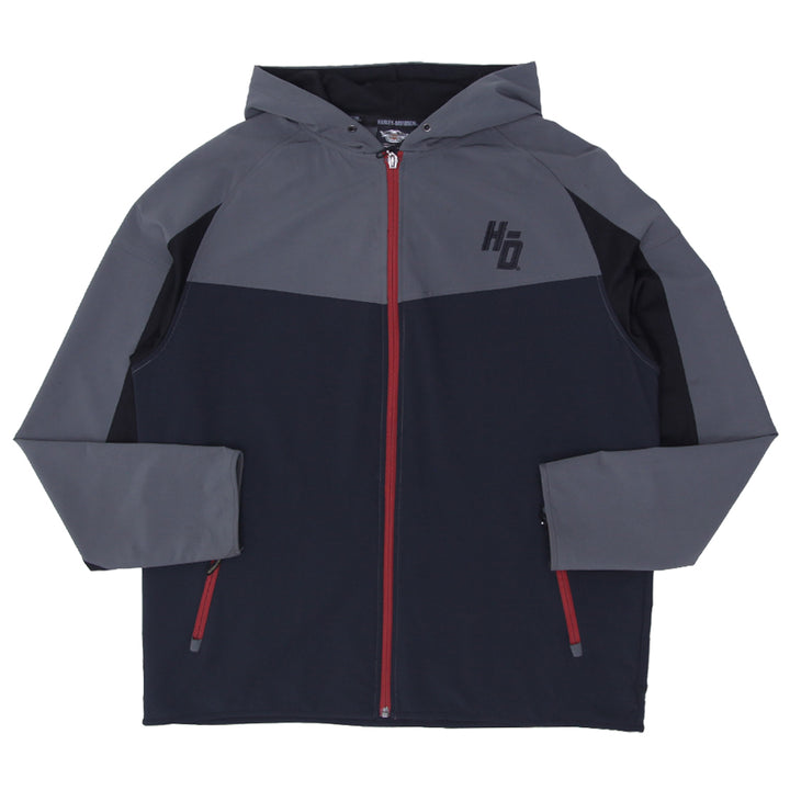 Mens Harley Davidson Full Zip Hoodie - Fashion Rerun Vintage Migration_Sweaters