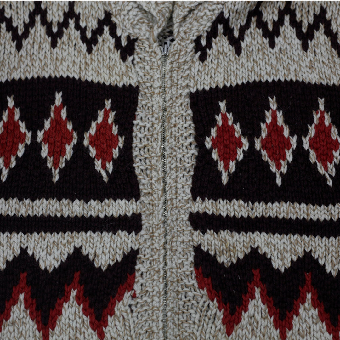 Vintage 50s Cowichan-style Mary Maxim Wool Knitwear Size XL | Migration_Jumper & Knitwear - View 6 | Fashion Rerun