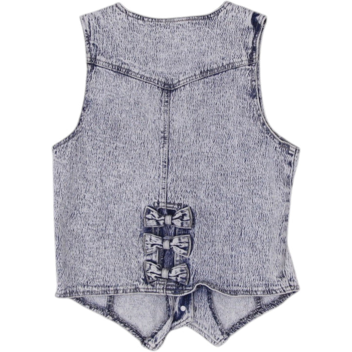 Y2K Ladies Gitano Acid Wash Buttoned Denim Vest