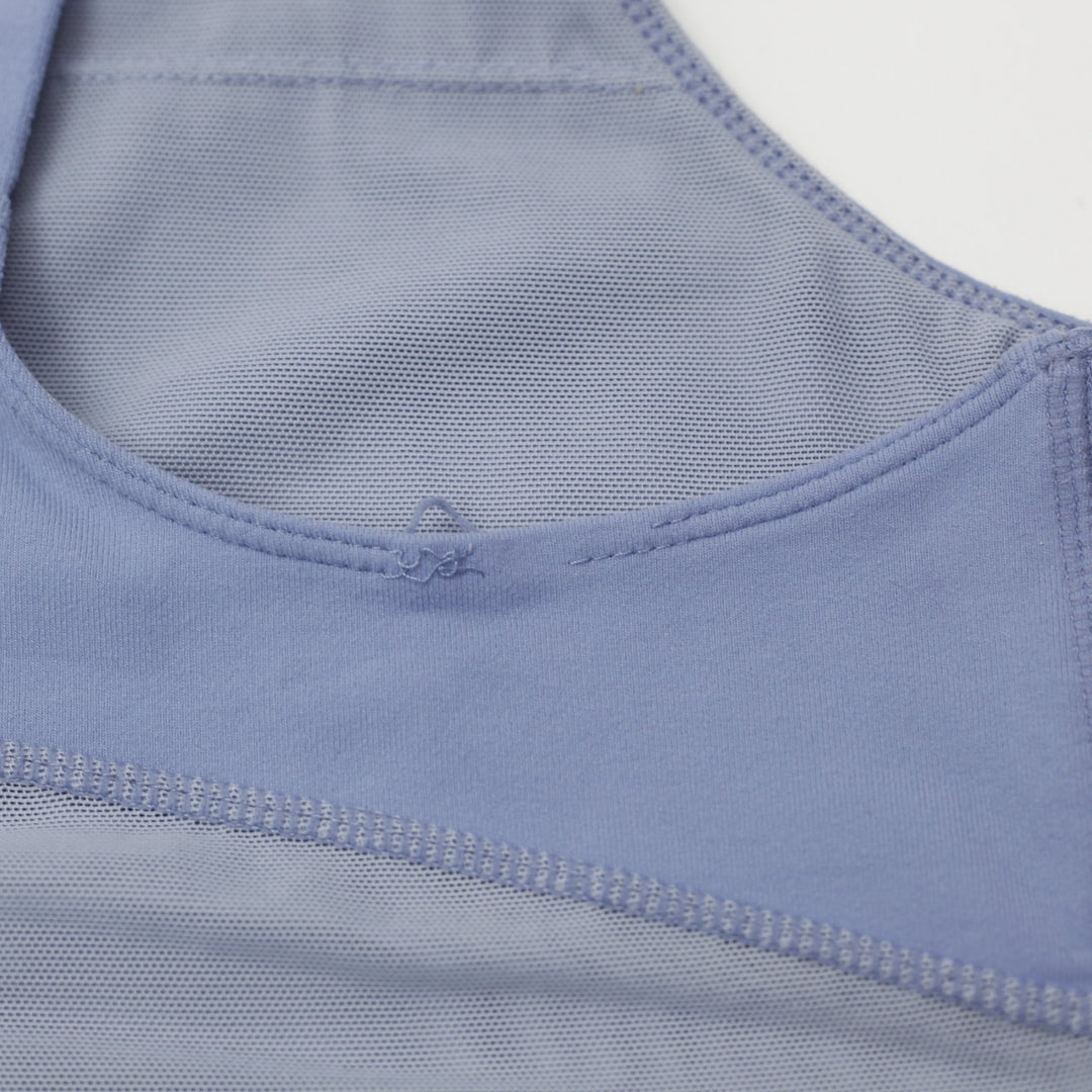 Ladies Lululemon Tank Top Blue Mesh Racerback Activewear
