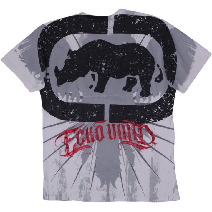 Y2K Mens Ecko Unltd MMA Blood Sweat Tears All Over Print T-Shirt XL Rhino