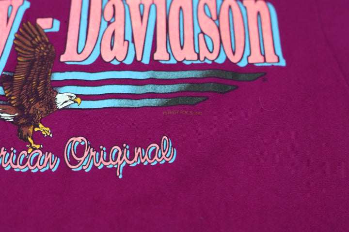 1987 Vintage Harley Davidson Rocky's Canada T-Shirt S.Stitch Made In USA L