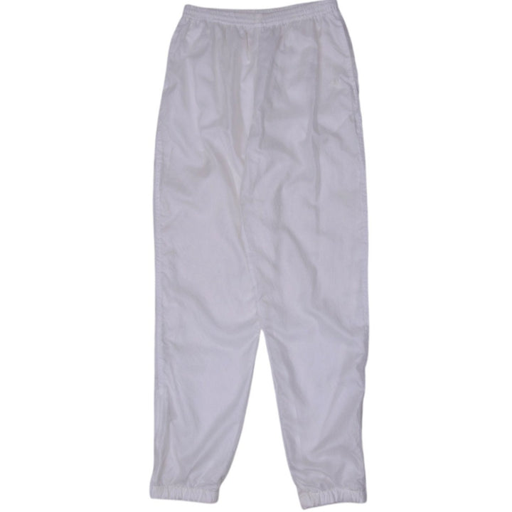 Vintage Mens White Relaxed Fit Joggers with Elastic Waist Size M | Migration_Pants | Fashion Rerun