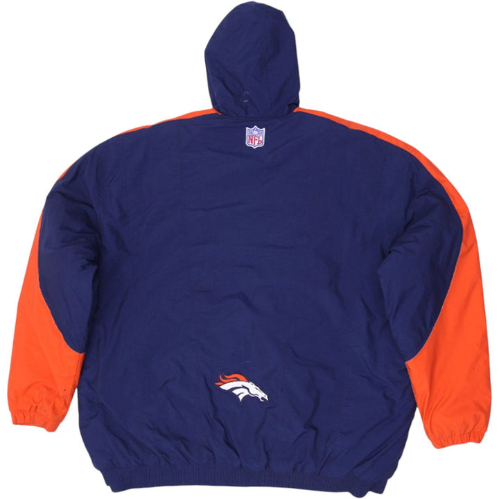 Vintage Mens Nike Broncos Jacket Navy Orange Full Zip NFL Sports | Migration_Jackets UAENAT20 - Side View | Fashion Rerun