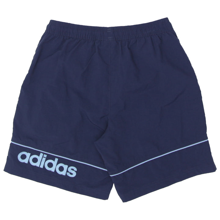 Vintage Adidas Embroidered Navy Shorts | Migration_Shorts FBFIRST20 JUNEEID20% - Side View | Fashion Rerun