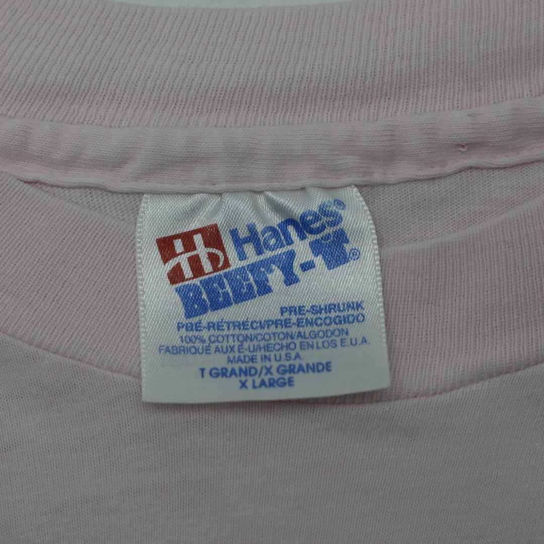 Vintage Hanes Beefy-T Pink Graphic T-Shirt Guardian Angel Illustration Size XL Made In USA | Migration_T-Shir | Fashion Rerun