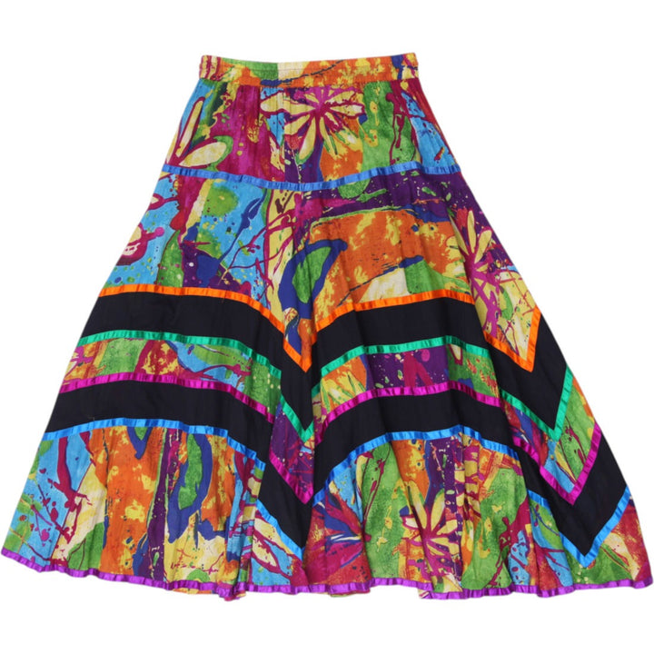 Y2K Ladies Silverstream Patchwork Boho Maxi Skirt Size One Size