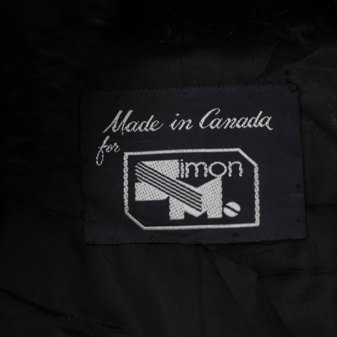 Rare Simon M. Canada M Mid Century Glossy Full Length Luxury Coat