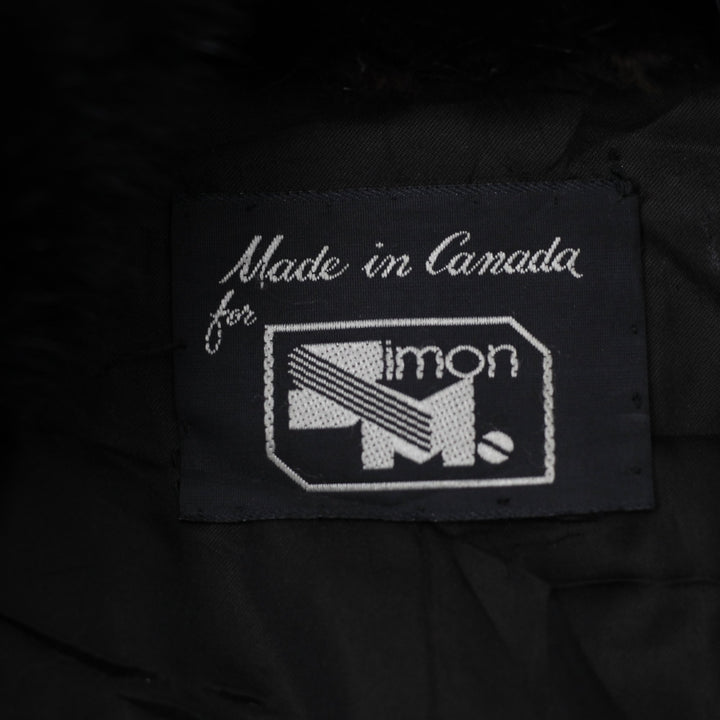 Rare Simon M. Canada M Mid Century Glossy Full Length Luxury Coat