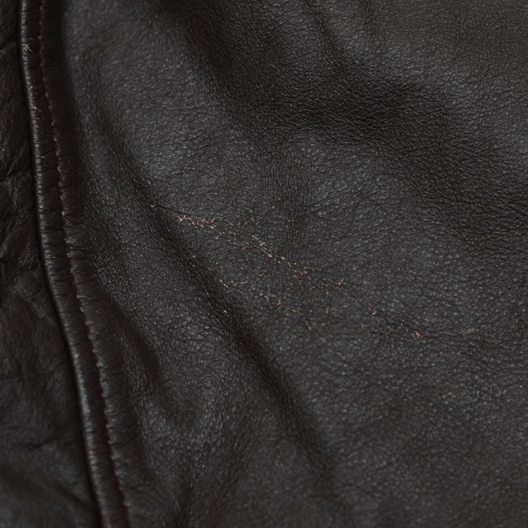Vintage McMaster University Full Leather Varsity Jacket Size 46