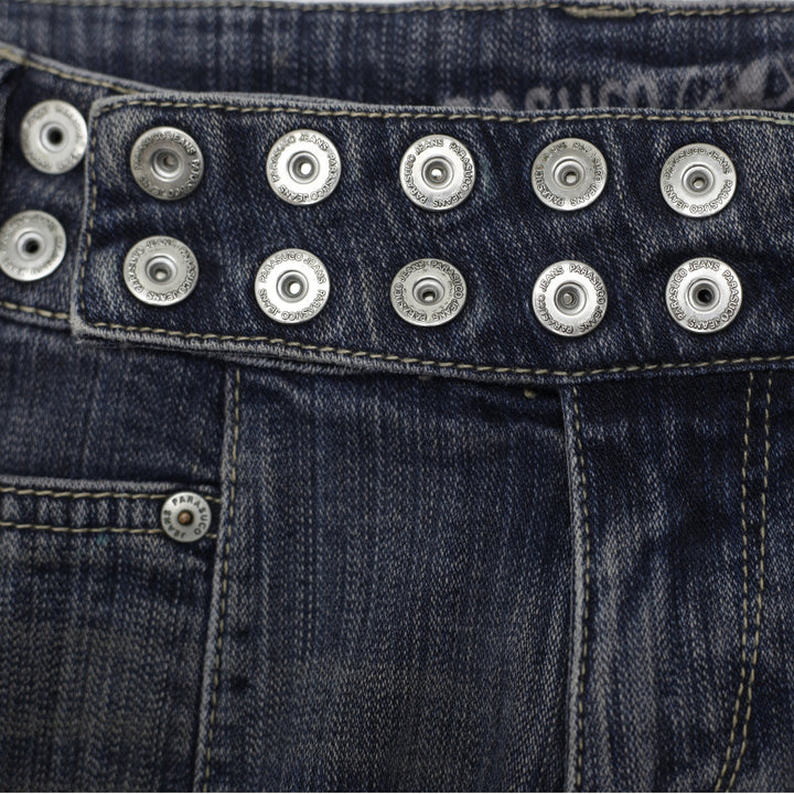 Y2K Ladies Parasuco Cult Denim Y2K Snap Waist Low Rise Bootcut Jeans Size 28