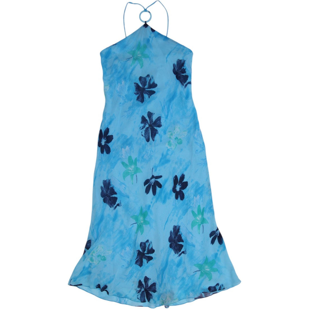 Shop Y2K Ladies Evan-Picone Floral Viscose Halter Dress Size 14 Shop Y2K Ladies Evan-Picone Floral Viscose Halter Dress Size 14