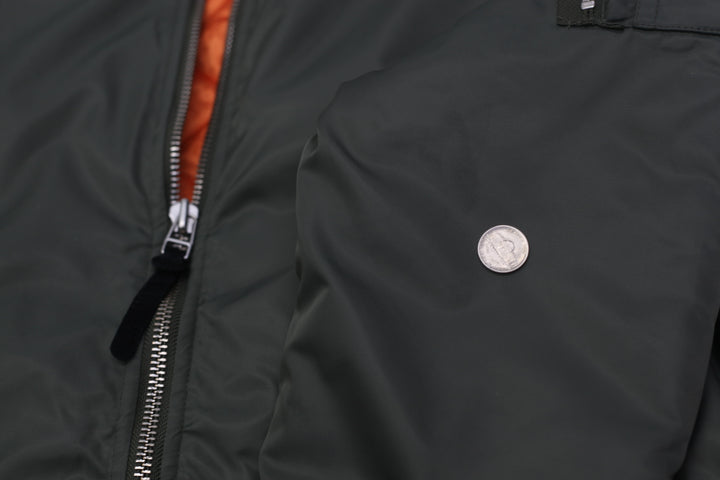 Mens Stussy Khaki Bomber Nylon Jacket