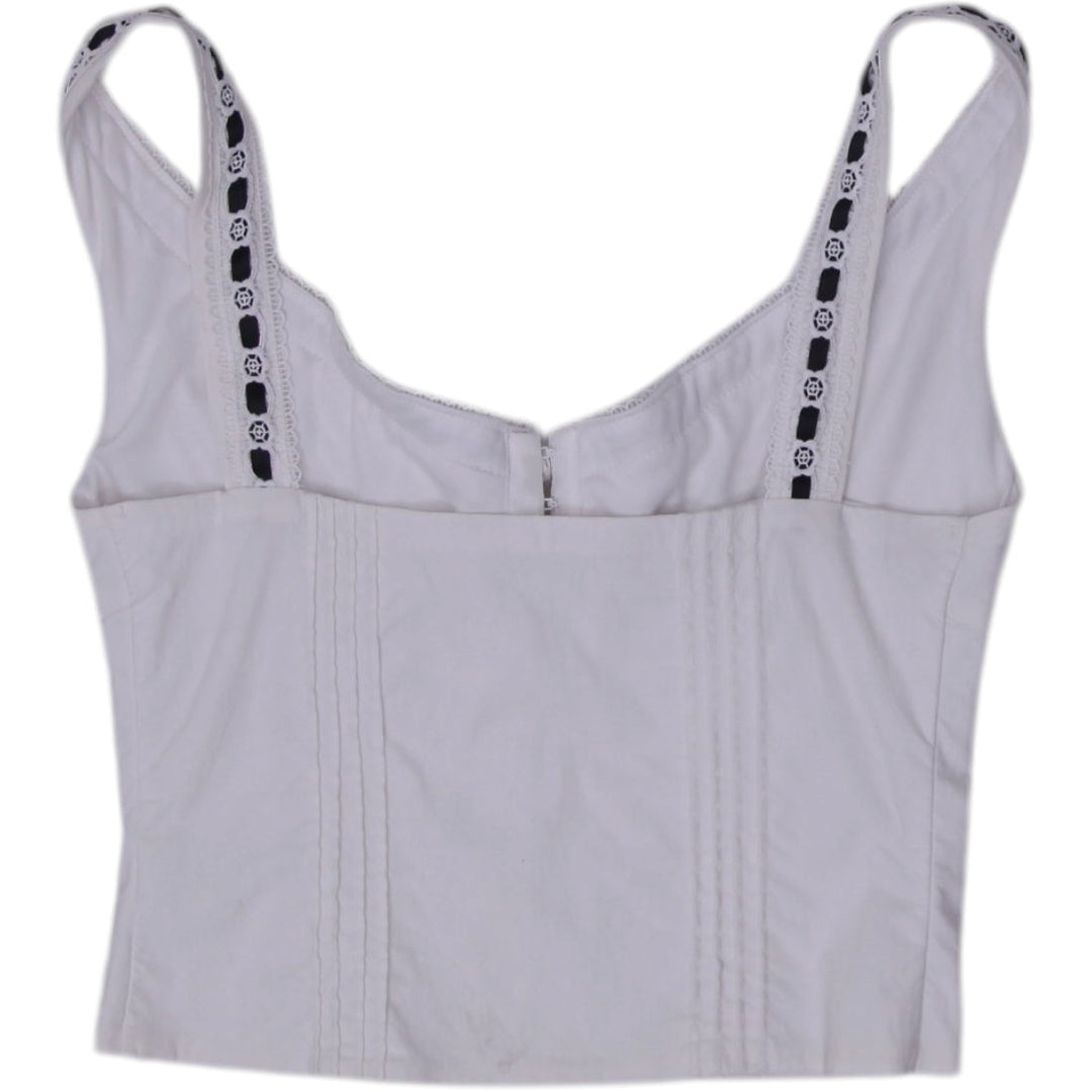 Y2K Ladies Straps Bow Detail Crop Top Size S