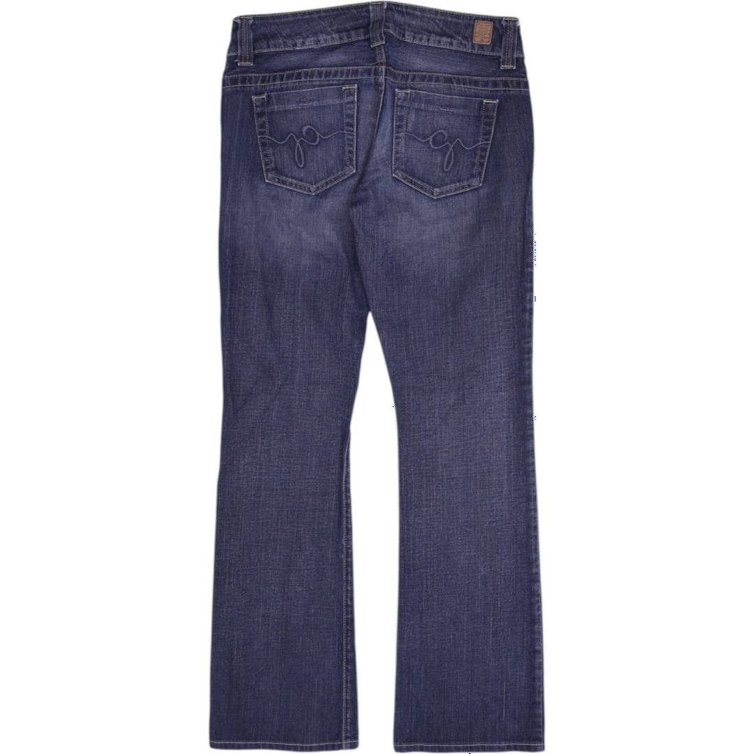 Y2K Ladies Guess Daredevil Bootcut Low Rise Denim Jeans Size 27