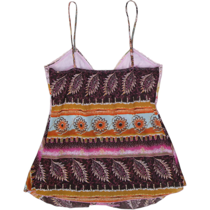 Y2K Ladies Judy Jr Paisley Patchwork Babydoll Cami Top Size M