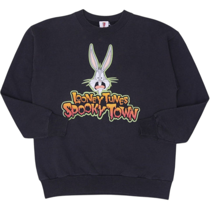 Vintage Looney Tunes Bugs Bunny Spooky Town Crewneck Sweatshirt Made In USa