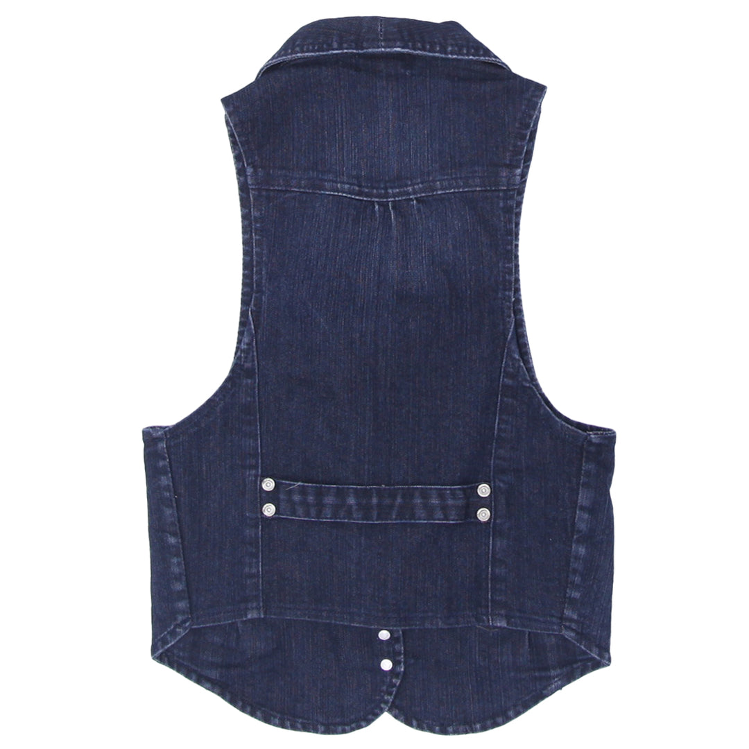 Y2K Ladies Seduction Sleeveless Denim Vest - Fashion Rerun Vintage Migration_Tops