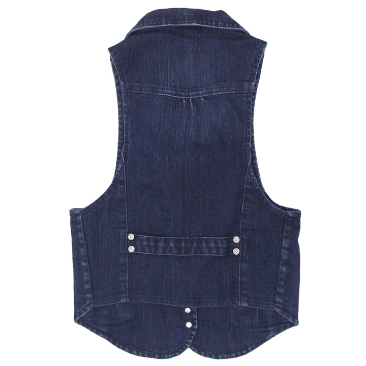 Y2K Ladies Seduction Sleeveless Denim Vest - Fashion Rerun Vintage Migration_Tops