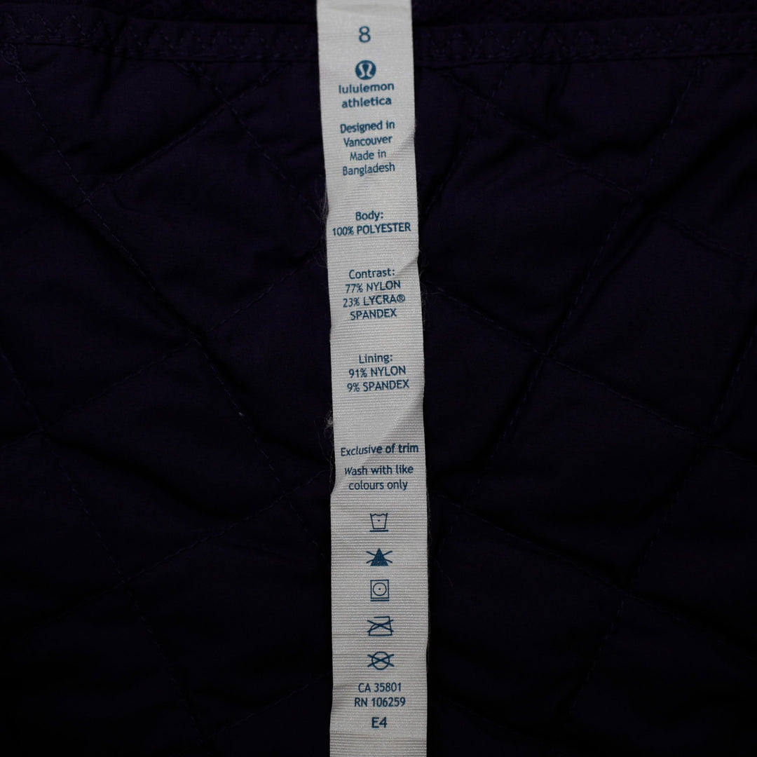 Ladies Lululemon Diamond Quilt Athletic Speed Short Size 8