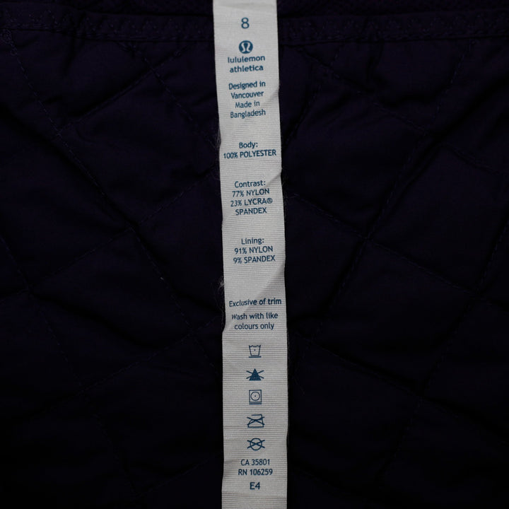 Ladies Lululemon Diamond Quilt Athletic Speed Short Size 8