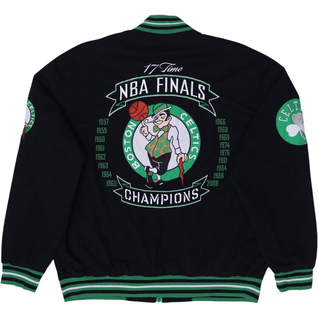 Mens JH Design 17 Time NBA Finals Boston Celtics Reversible Full Zip Jacket