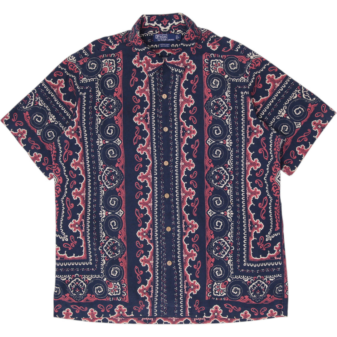 Vintage Polo Ralph Lauren Vintage Camp All Over Bandana Paisley Shirt Size L