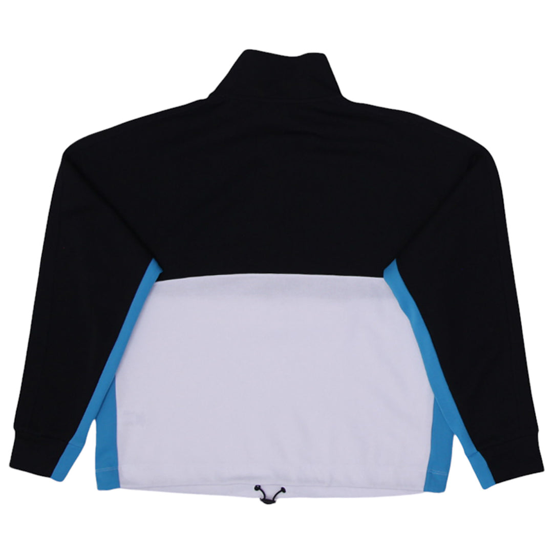 Mens DKNY Sport Pullover Sweatshirt Womens 1/4 Zip Black White Blue Colorblock