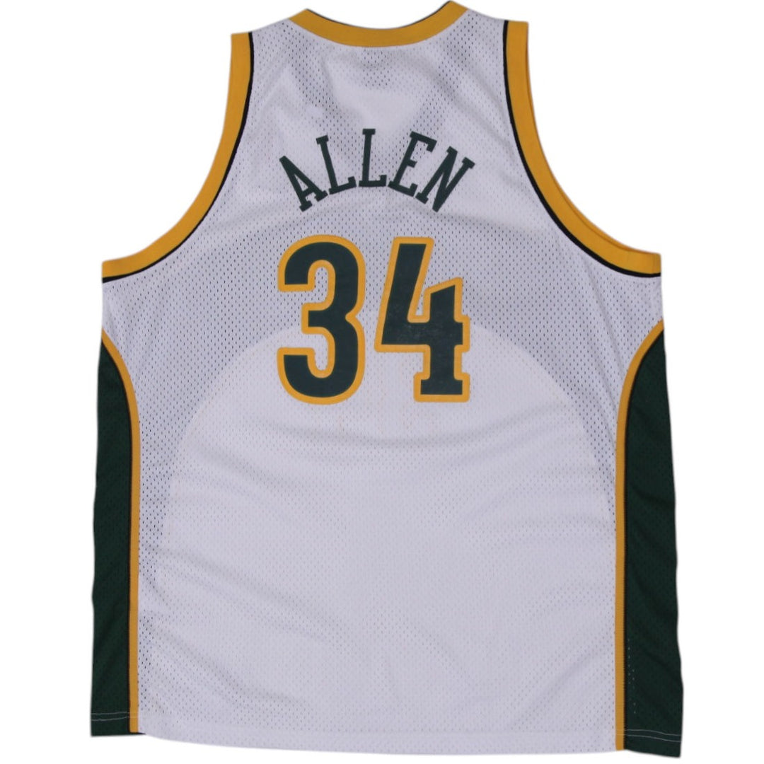 Vintage Nike NBA Sonics #34 Allen Basketball Mesh Jersey XXL | Migration_Jerseys - Side View | Fashion Rerun