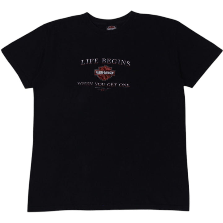 Vintage 2003 Harley-Davidson Black Graphic Made In USA T-Shirt Size XL | Migration_T-Shirts | Fashion Rerun