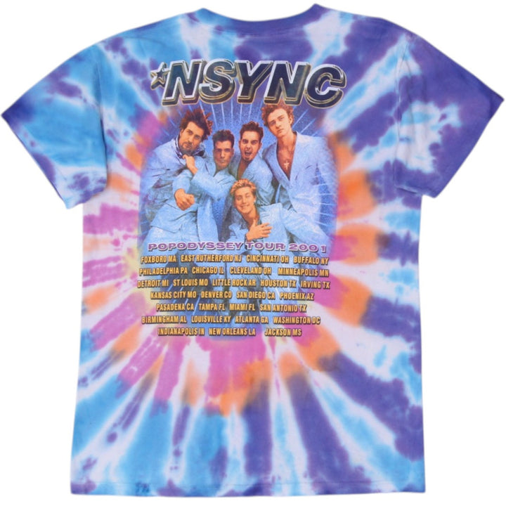 Vintage NSYNC POPODYSSEY Tour 2001 Tie Dye T-Shirt | Migration_T-Shirts - Side View | Fashion Rerun